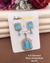 AD Diamond Designer Silver Pendant Set 8 Wholesale Price In Surat
